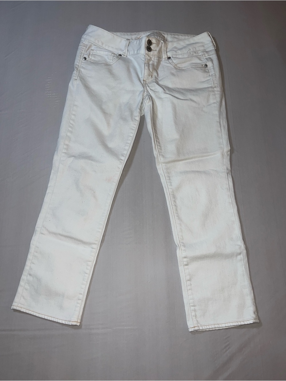 American Eagle Outfitters White Straight Leg Jeans
